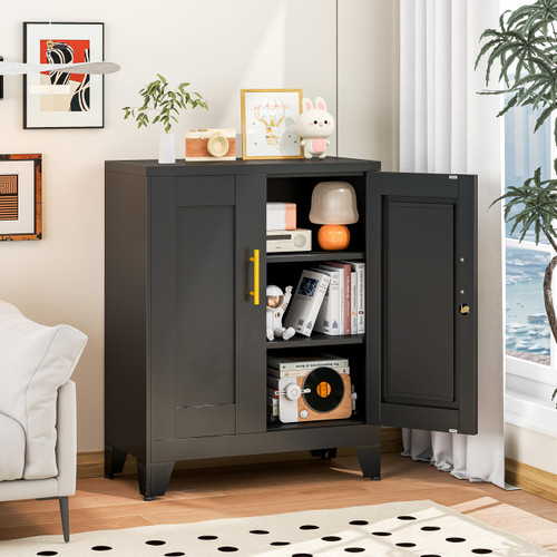 Black Metal Cabinet, 36" Steel Locking Cabinets