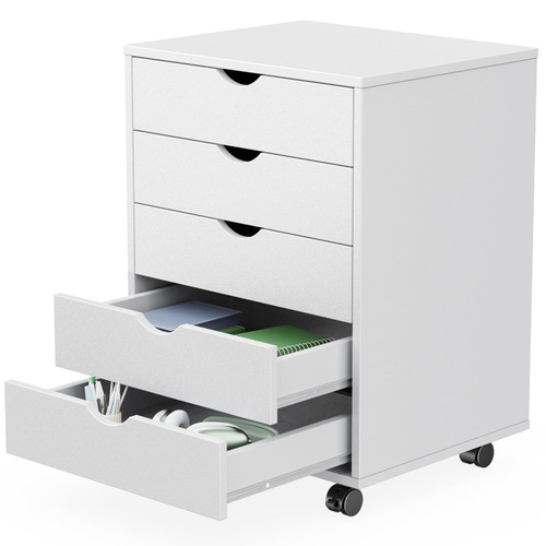 5 Drawer Wooden Dresser, Storage Cabinets, Room Organization