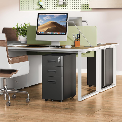 3 Drawer Mobile File Cabinet, Fully Assembled Except Casters