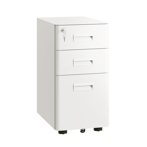 3 Drawer File Cabinet on Wheels, Fully Assembled Except Casters