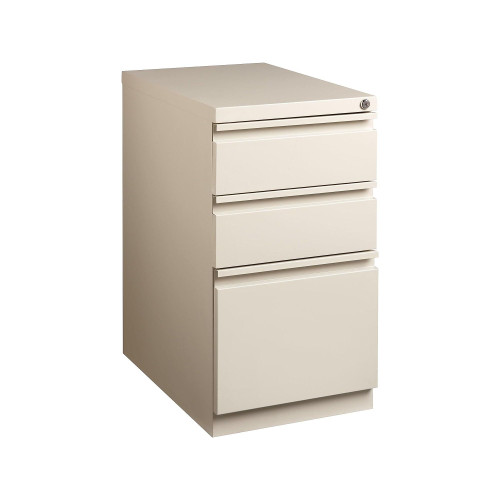 ( 2 pack) Mobile Pedestal File Cabinet, 3-Drawer, Putty, Wheels
