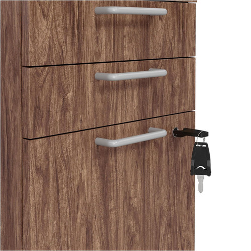 Essentials Mobile Pedestal File, 3-Drawer, Espresso