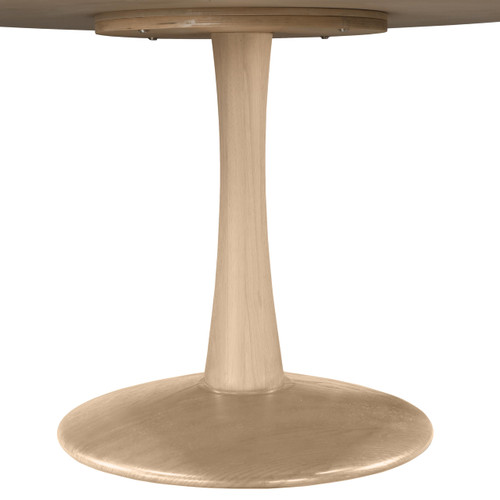 915Oak-T Holly Collection Mid-Century Modern Dining Table with Rich Natural Finish, Solid Wood, Oak Veneer, 48" W x 48" D x 30" H, Natural
