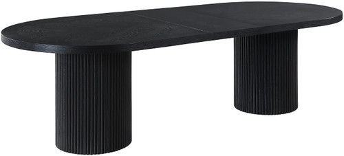 Belinda Black Oak Wood Dining Table
