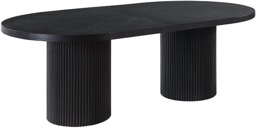 Belinda Black Oak Wood Dining Table