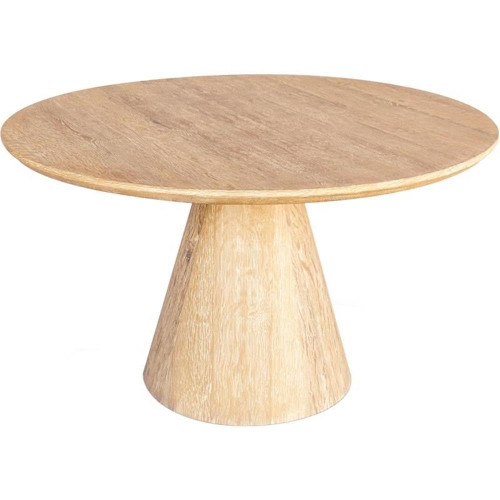Mid-Century Modern Solid Acacia Wood Dining Table, 52" W x 52" D x 30" H
