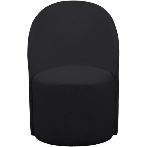 Boucle Fabric Upholstered Accent or Dining Chair with Rich Black Boucle Fabric, 24" W x 26" D x 35" H, Black