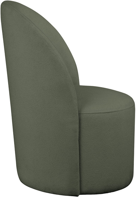 Boucle Fabric Upholstered Accent or Dining Chair with Rich Green Boucle Fabric, 24" W x 26" D x 35" H, Green