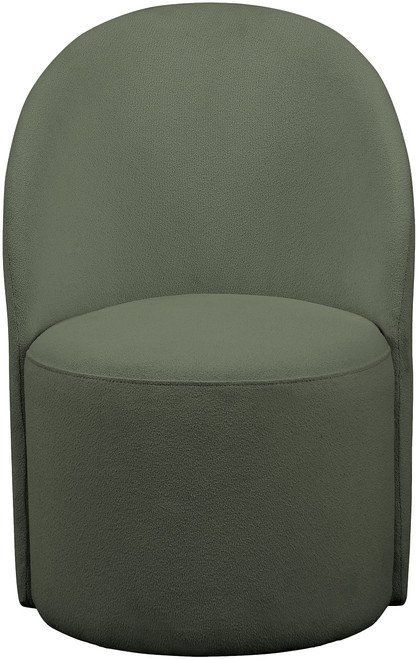 Boucle Fabric Upholstered Accent or Dining Chair with Rich Green Boucle Fabric, 24" W x 26" D x 35" H, Green
