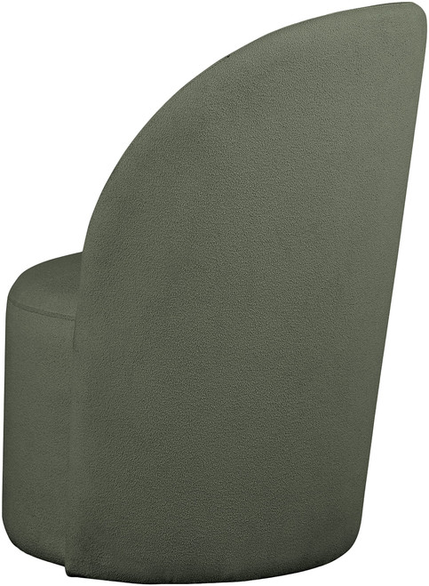 Boucle Fabric Upholstered Accent or Dining Chair with Rich Green Boucle Fabric, 24" W x 26" D x 35" H, Green