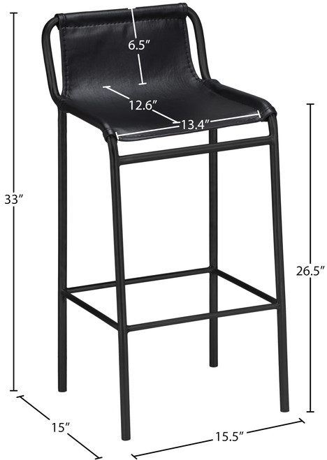 Dax Black Counter Stool