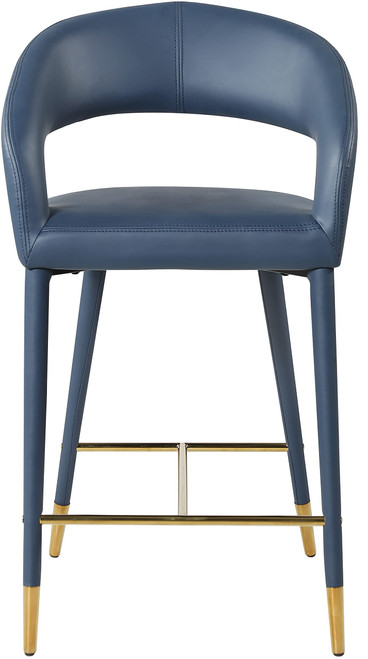 Destiny Navy Vegan Leather Stool
