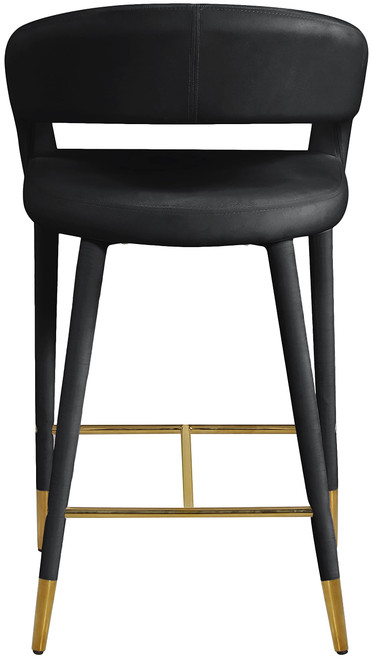 Destiny Black Velvet Stool