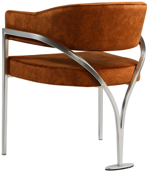 Madelyn Cognac Velvet Dining Chair (Set of 2)
