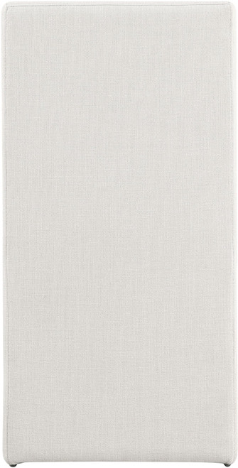 Art Deco Dining Chair with Rich Cream Linen Textured Fabric Upholstery, Fabric with Weave, Iron Inner Frame, 18.5" W x 22.5" D x 35" H, Cream, Set of 2