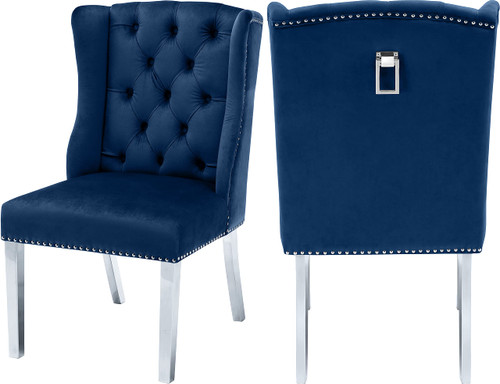 Navy Velvet Dining Chair (Set of 2)