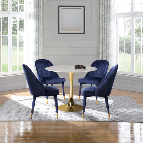 Navy Velvet Dining Chair (Set of 2)