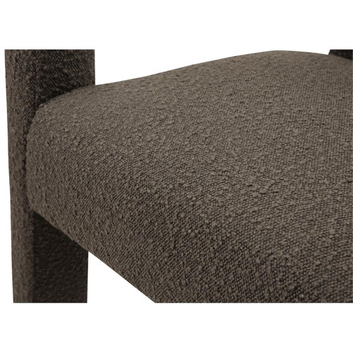 Boucle Fabric Upholstered Accent | Dining Chair, 25" W x 21" D x 27" H, Brown