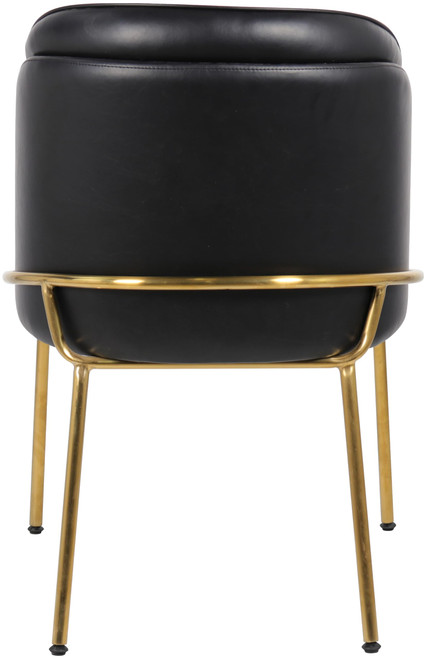 Black Vegan Leather Dining Chair (Set of 2)