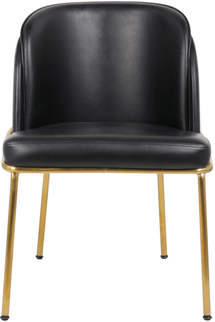 Black Vegan Leather Dining Chair (Set of 2)