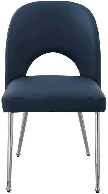 Navy Vegan Leather Dining Chair