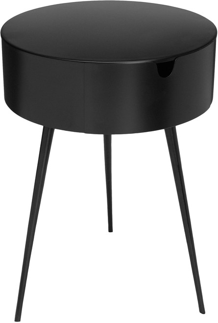 Durable Metal Side Table/Nightstand, 16" W x 16" D x 23" H, Navy