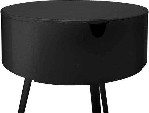 Durable Metal Side Table/Nightstand, 16" W x 16" D x 23" H, Navy