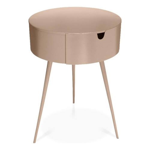 Durable Metal Side Table/Nightstand, 16" W x 16" D x 23" H, Pink