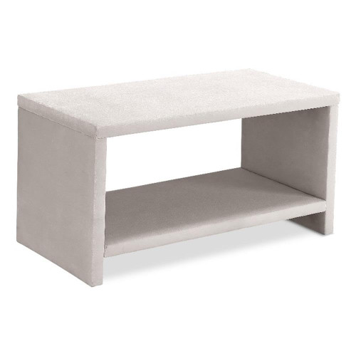 Velvet Upholstered Nightstand, Cream, 31.5" W x 16.5" D x 16.5" H