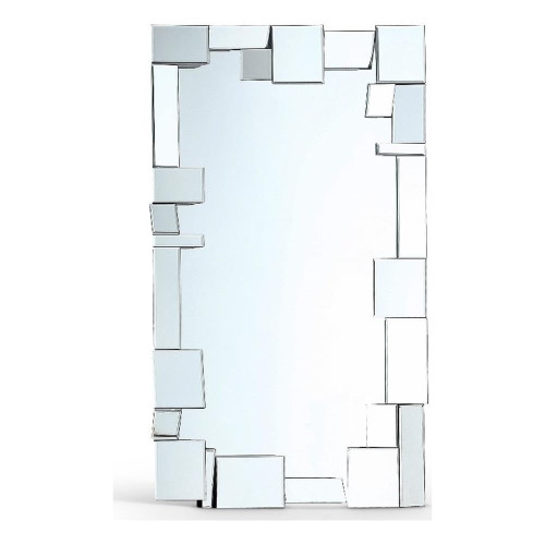Mirror with Geometric Style, 31.5" W x 3" D x 48" H, Mirror