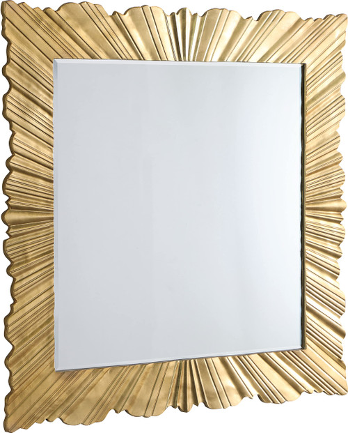 Intricate Hand Carved Starburst Designed Mirror