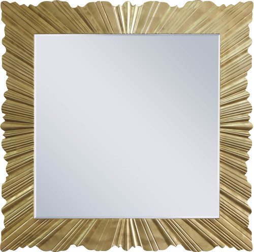 Intricate Hand Carved Starburst Designed Mirror