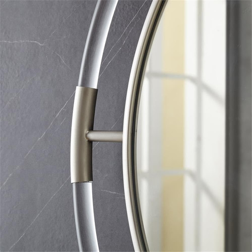 Mirror, Acrylic/Brushed Silver, 34" W x 1" D x 34" H