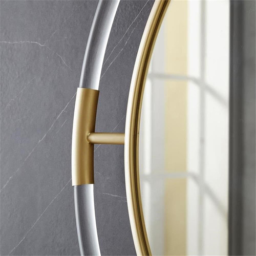 Mirror, Acrylic/Brushed Gold, 34" W x 1" D x 34" H