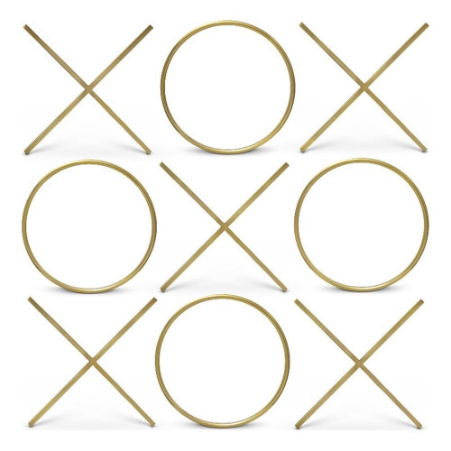 Stainless Steel Wall Decor, Gold, 66.75" W x .75" D x 66.75" H