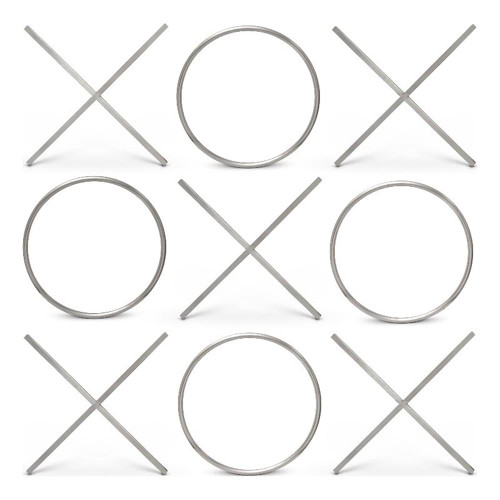 Stainless Steel Wall Decor, Chrome, 66.75" W x .75" D x 66.75" H