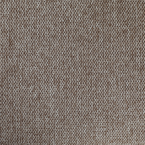 Upholstered Bench with Soft Brown Fabric, Rounded Pillow Arms, 55" W x 19.5" D x 23.5" H, Brown