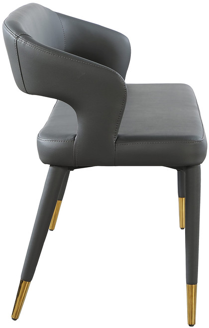 Upholstered Rounded Back Bench, Gray, 58.5" W x 21" D x 30" H