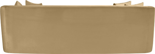 Sofa with Ultra Luxe Camel 460 GSM Velvet, Solid Wood Frame, 93.5" W x 36" D x 30" H, Camel