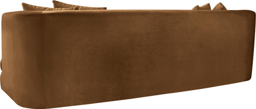 Sofa with Ultra Luxe Saddle 460 GSM Velvet, Solid Wood Frame, 93.5" W x 36" D x 30" H, Saddle
