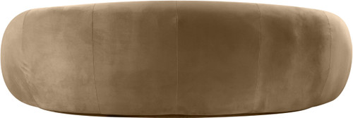 Sofa with Ultra Luxe Beige 460 GSM Velvet, Solid Eucalyptus Wood Inner Frame, 93" W x 45.5" D x 31" H, Beige