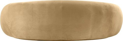 Sofa with Ultra Luxe Camel 460 GSM Velvet, Solid Eucalyptus Wood Inner Frame, 93" W x 45.5" D x 31" H, Camel