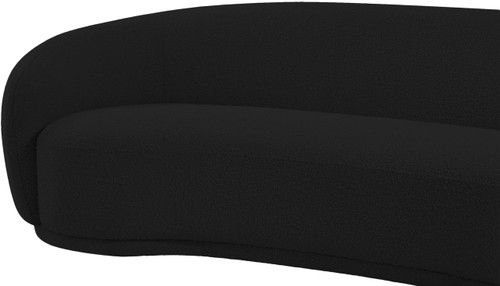 Boucle Fabric Upholstered Sofa, Black, 89.5" W x 38" D x 28" H