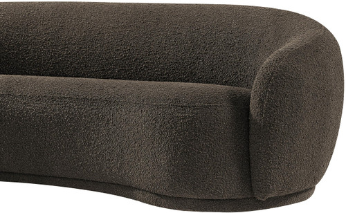 Boucle Fabric Upholstered Sofa, Brown, 89.5" W x 38" D x 28" H