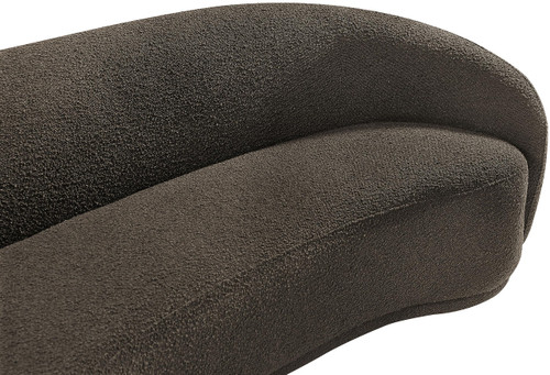 Boucle Fabric Upholstered Sofa, Brown, 89.5" W x 38" D x 28" H
