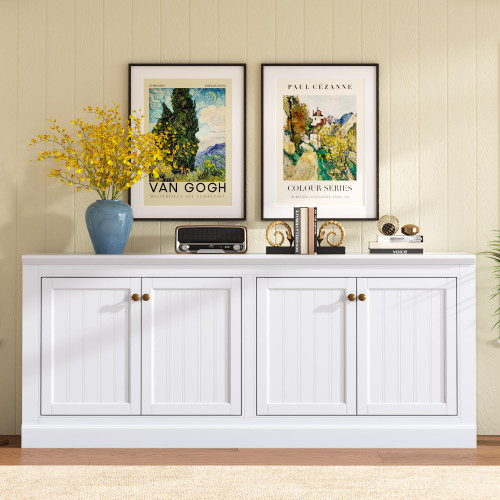 72" Farmhouse Sideboard Buffet Cabinet with Barn Doors