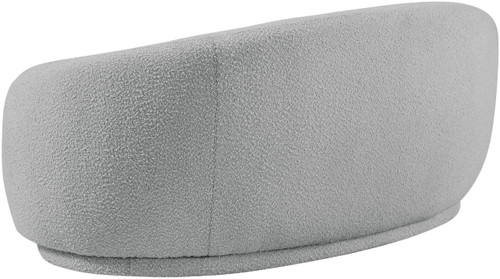 Boucle Fabric Upholstered Loveseat, Grey, 64" W x 38" D x 27.5" H
