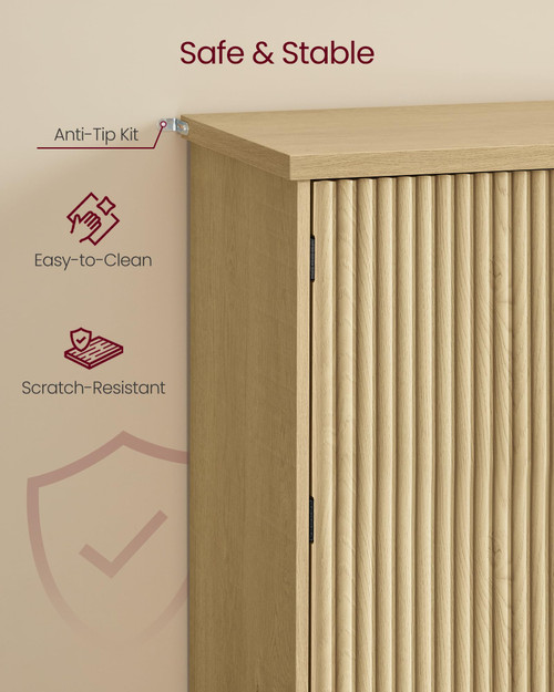 Pantry Cabinet, Freestanding Tall Cupboard with a Drawer