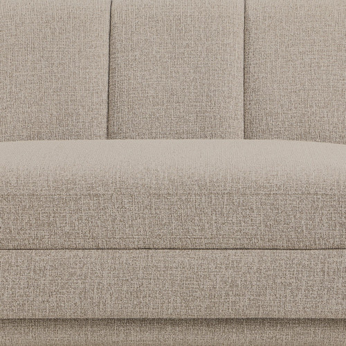 Loveseat with Soft Interwoven Fabric with Chenille and Fancy Yarn, Tufted Back, 70.25" W x 37.5" D x 30" H, Beige