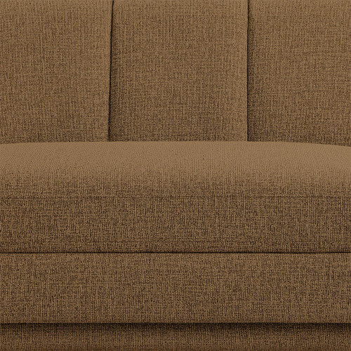 Loveseat with Soft Interwoven Fabric with Chenille and Fancy Yarn, Tufted Back, 70.25" W x 37.5" D x 30" H, Brown